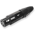 Whirlwind WI3F-BK-1 Female Inline XLR Connector Numbered 1