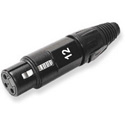 Photo of Whirlwind WI3F-BK-12 Female Inline XLR Connector Numbered 12