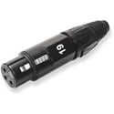 Photo of Whirlwind WI3F-BK-19 Female Inline XLR Connector Numbered 19