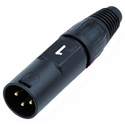 Photo of Whirlwind WI3M-BK-1 Male Inline XLR Connector Numbered 1