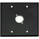 Photo of Whirlwind WP2B/1NDH 2-Gang Wallplate - Punched for 1x Neutrik XLR - Black