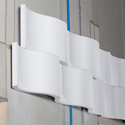 Photo of Sonex WWR-2  WhisperWave Acoustic Foam Ribbon Wall Panels - 18in x 48in - White - Box of 4 Panels