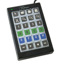 Photo of X-Keys XK-24 Black and White USB Keypad with All White Backlighting and 24 Keys
