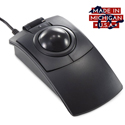 X-keys TKB-6015-LBKBK-R L-Trac Black Trackball - USB 3-Button Laser Trackball with Black Buttons / Black Shell