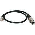 Laird Premium Quality 3-Pin XLR Female to BNC Male Timecode Cable - 18 Inch