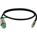 Photo of Connectronics Premium Quality XLRF-Stereo Mini Male Audio Cable 3Ft