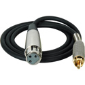 Connectronics Premium Quality XLRF-RCA Male Audio Cable 25Ft