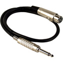 Photo of Connectronics Premium Quality XLRF-1/4in Male Audio Cable 10Ft