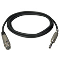 Connectronics Premium Quality XLRF-1/4in Male Audio Cable 6Ft