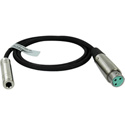 Photo of Connectronics Premium Quality XLRF-1/4in Mono Female Audio Cable 3Ft