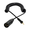 Connectronics Sony UWP Compatible Wireless Locking TRS Mini to XLR Male Cable 3 Foot Coiled Cable