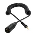 Photo of Connectronics Sony UWP Compatible Wireless Locking TRS Mini to XLR Male Cable 3 Foot Coiled Cable