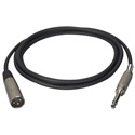 Connectronics Premium Quality XLR Male-1/4 Mono Male Audio Cable 6Ft