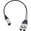 Photo of Sescom XLM5-2XLF-1.5 Breakout Cable Sony CCXA-53 Equivalent 5-Pin XLR Male to Dual 3-Pin XLR Female - 1.5 Foot