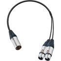 Photo of Sescom XLM5-2XLF Breakout Cable Sony CCXA-53 Equivalent 5-Pin XLR Male to Dual 3-Pin XLR Female - 25 Foot