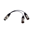 Photo of Bescor 4 Pin XLR Power Y-Adaptor 1Female to 2Males 5 Inch