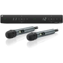 Photo of Sennheiser XSW 1-825 DUAL-A 2-channel Wireless Dual Vocal Set with Receiver & 2) Handheld Mics - 548-572 MHz