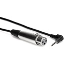 Photo of Right Angle Stereo 3.5mm Mini to XLR Female- 1ft