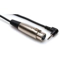 Photo of Right Angle TS 3.5mm Mini to XLR Female Cable - 5ft