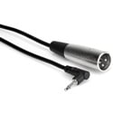 Right Angle TS 3.5mm Mini to XLR Male Cable - 5ft