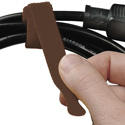 Photo of Rip-Tie Lite Cable Wrap 1/2in x 8in - 10 Rolls of 10 - Brown