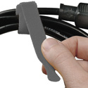 Photo of Rip-Tie Lite Cable Wrap 1/2in x 8in - 10 Rolls of 10 - Grey