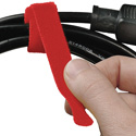 Photo of Rip-Tie Lite Cable Wrap 1/2in x 8in -10 Rolls of 10 - Red