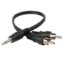 Photo of 3.5mm Mono Male to 2 RCA Male Y-Cable 1 Foot