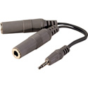 Photo of Connectronics Y-M-2SPF Mono 3.5mm Mini Male to 2 Mono 1/4 Inch Female Y-Cable 6 Inch