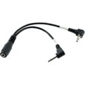 Hosa YMM-492 Y-MFS-2MP Dual 3.5mm Mini Right Angle Male to 3.5mm Stereo Female Air Travel Headphone Adapte