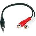 Calrad Y-MPS-2PF Stereo Mini 3.5mm Male To Dual RCA Female Y-Cable 6Inch