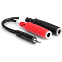 Hosa YMP-137/Y-MPS-2SPF Stereo 3.5mm Mini Male to 2 Mono 1/4 Inch TS Females Y-Cable 6 Inch