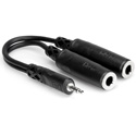 Hosa YMP-233/Y-MPS-2SPFS Stereo 3.5mm Mini Male to 2 Stereo 1/4 Inch Females Y-Cable 6 Inch