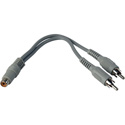 Photo of Connectronics Y-PF-2P RCA Female to 2 RCA Male Y Cable 6 Inch