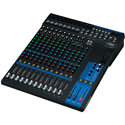 Yamaha MG16 12RU 16-Channel/6-Bus Rack Mount Audio Mixer with 10 Mic & 16 Line Inputs - 8 Mono / 4 Stereo - Black