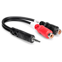 Photo of Hosa YRA-154 Mini Stereo Male to Dual RCA Female Y-Cable - 4 Inch