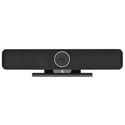 Alfatron ALF-VB100 4K AI Auto-Framing Video Bar w/ 4x Mics - AI Tracking - 6X Zoom - AI Speaker Tracking & Gallery View