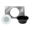 Atlas IED SD72WV-KIT 8 Inch Dual Cone In-Ceiling Speaker w/8 Inch Round Stacking Enclosure & T-Bar Tile Bridge Included