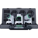 BirdDog BDX1BUNDLE-W 1080p60  X1 PTZ 3-Camera Kit with 20x Zoom - KBD PTZ Controller & Protective Case - White