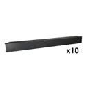 Hammond PBPP191UBK-10 1U Toolless Snap-In Blanking Panel for Unused Rack Space - Black - 10-Pack