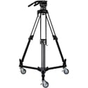 Libec LX-10Q Studio 2-Stage 100mm Aluminum Tripod System with Dolly - 35lb Max Payload