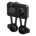 NEUTRIK NC5FM-TOP XLR Top Airtight Male / Female DUO Chassis Connector - IP65 and IP67 Rated