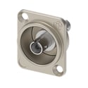 NEUTRIK NO1-FD-ST ST Simplex D-Series Fiber Feedthrough Receptacle - Singlemode / Multimode - Nickel