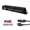 ProX X-PWEDX4MAYA 4 Outlet Edison AC Outlet Box - Edison Nema 5-20R with True1 IN / OUT - 20A Power Center