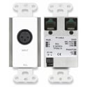 RDL D-TPSML1A Active Single-Pair Sender Wall Plate - Twisted Pair Format-A - XLR Mic/Line Input - Phantom - White