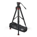 Sachtler S2072T-FTMS aktiv10T Fluid Head and flowtech 100 with Mid-Level Spreader / Rubber Feet / Padded Bag Kit