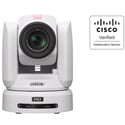 Sony BRCH800/WPW 12x Zoom Full HD PTZ Camera with 1-Inch CMOS Sensor and PoE+ - Cisco Certified - White