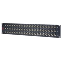 AVP WK-G220E2-JJ200-B80 2RU 2x20 12G Semi-Recessed Connector Phenolic Bulkhead BNC Patch Panel with 3-Inch Cable Bar