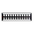 AVP WKM-US212E3-Z-B80 3RU Universal Video Patch Panel - Empty - 2x12 - 17.5in Designations - 3 Inch Bar